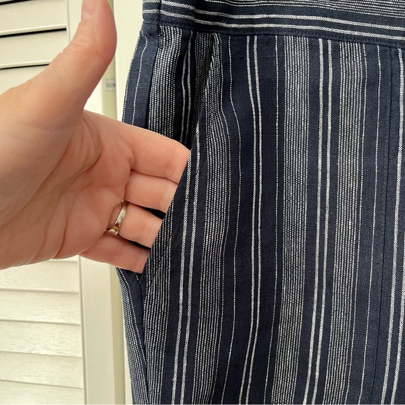 Ellen Tracy striped Linen pants M - Picture 4 of 10